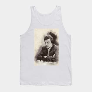 Anatoly Karpov ✪ The Legend ✪  Aesthetic Watercolor Portrait of a chess master Tank Top